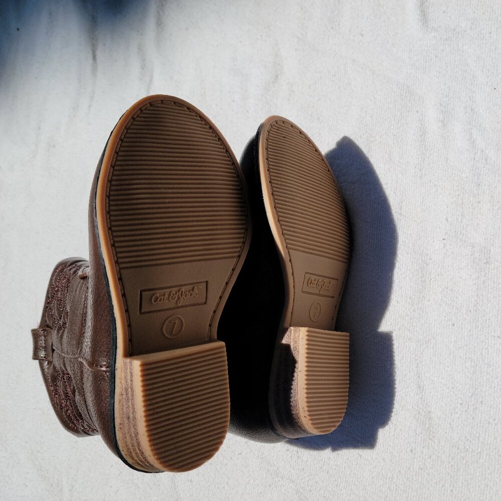 Brown Zip up Toddler Boots